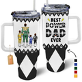Personalized Power Ranger Tumbler Cup Gift for Dad - 40oz with Straw