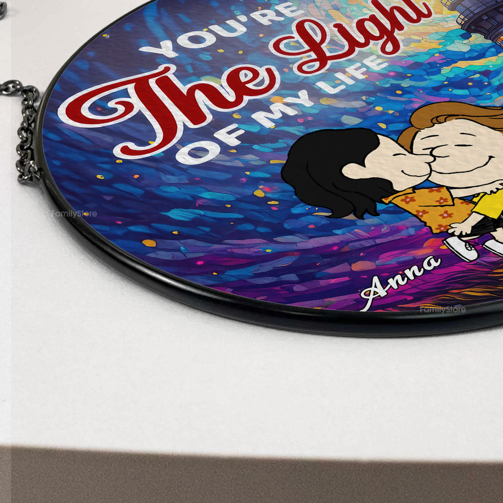 Personalized Stained Glass Suncatcher Gift for Couple | Unique Love Keepsake