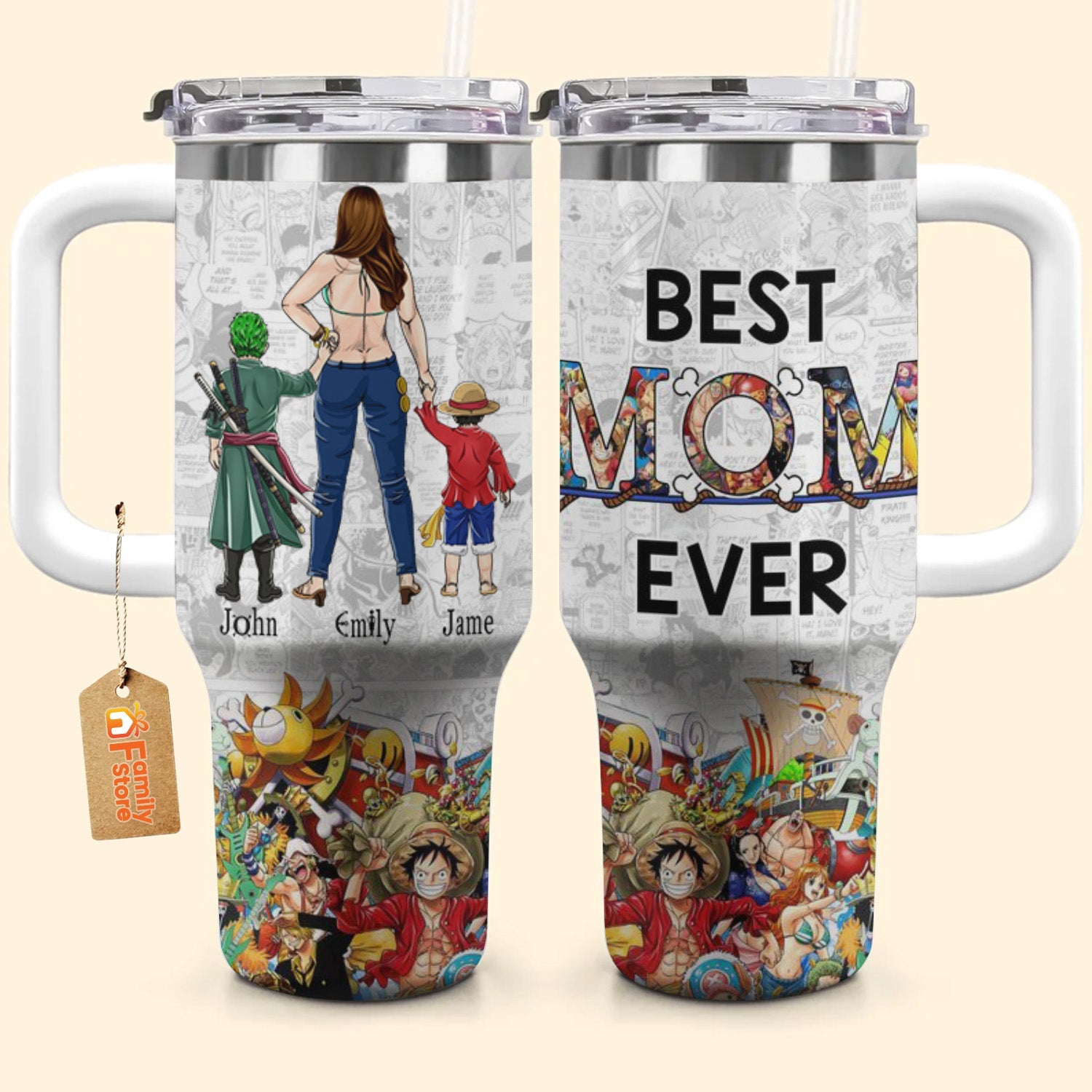 Personalized Pirate Adventure 40oz Tumbler for Mom - Best Gift Ever