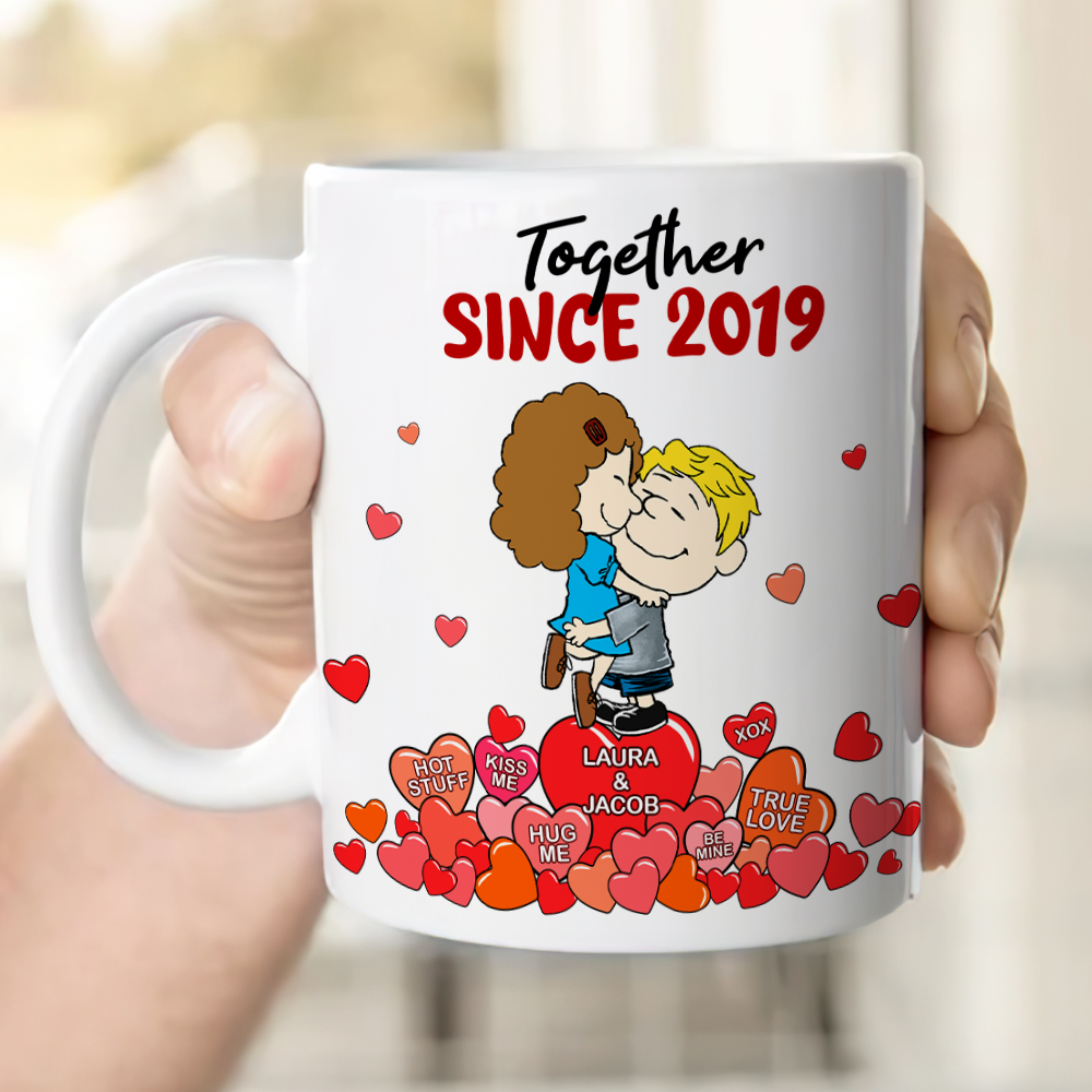 Personalized Couple Coffee Mug Together Since 2021 Custom Gift