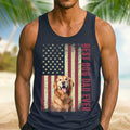 Personalized Dog Dad Tank Top Custom Photo USA Flag Gift HN590 - Tanktop GradoCreations