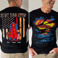 Personalized Super Hero T-Shirt Best Dad Gift Custom Names Cotton Apparel GradoCreations