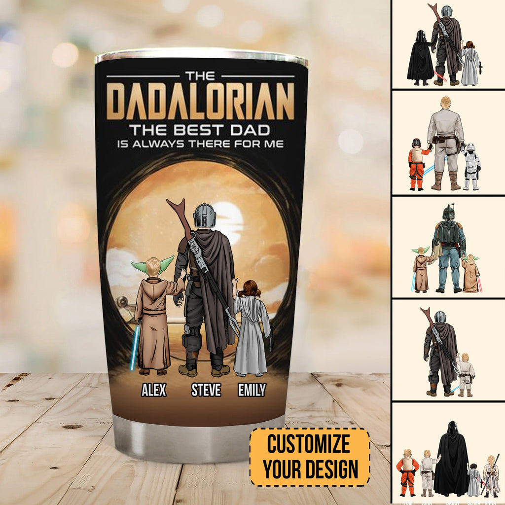 Personalized Daddalorian Tumbler Gift for Dad | Custom Name Drinkware