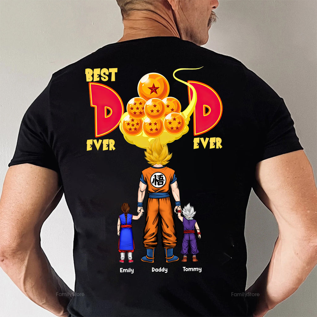 Personalized Best Dad Ever Shirt with Custom Name Gift for Dad