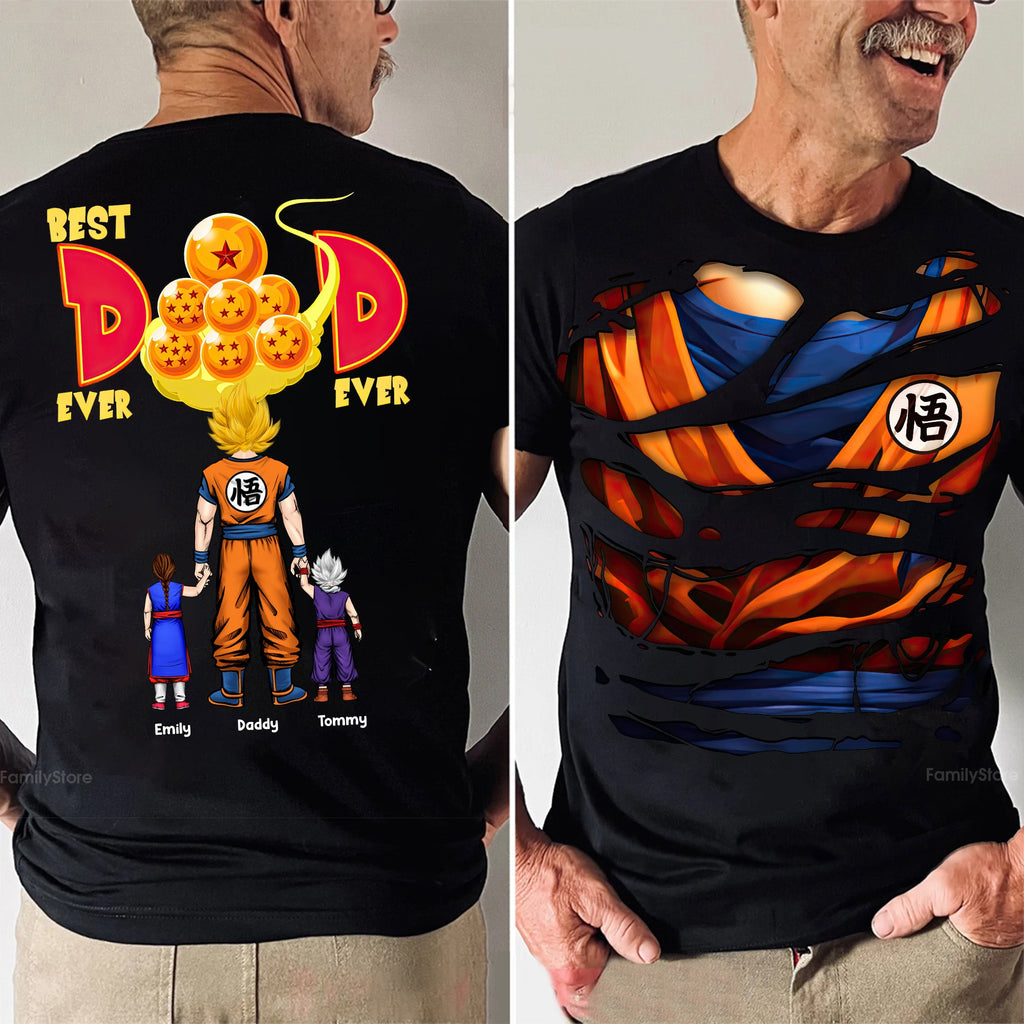 Personalized Best Dad Ever Shirt with Custom Name Gift for Dad