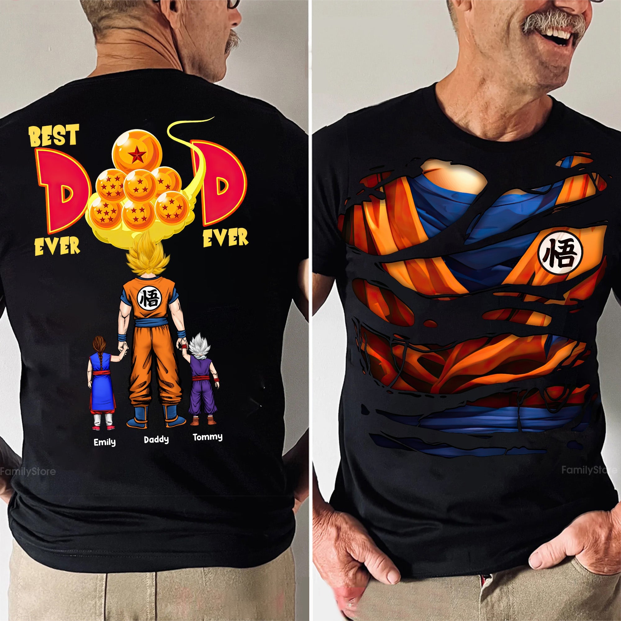 Personalized Best Dad Ever Shirt with Custom Name Gift for Dad