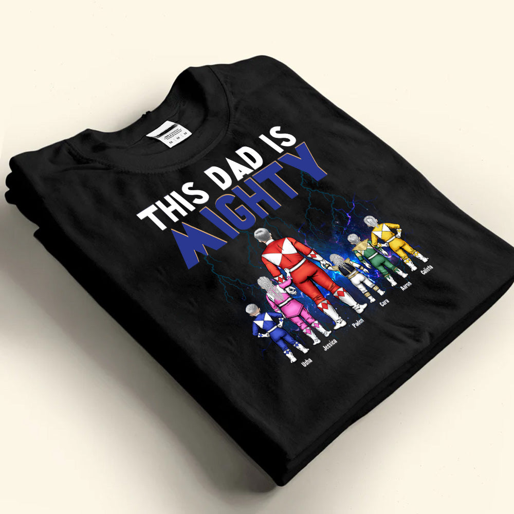 Personalized Mighty Morphin Power Rangers T-Shirt Gift for Dad