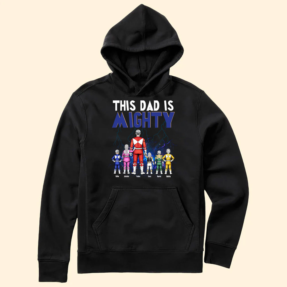 Personalized Mighty Morphin Power Rangers T-Shirt Gift for Dad