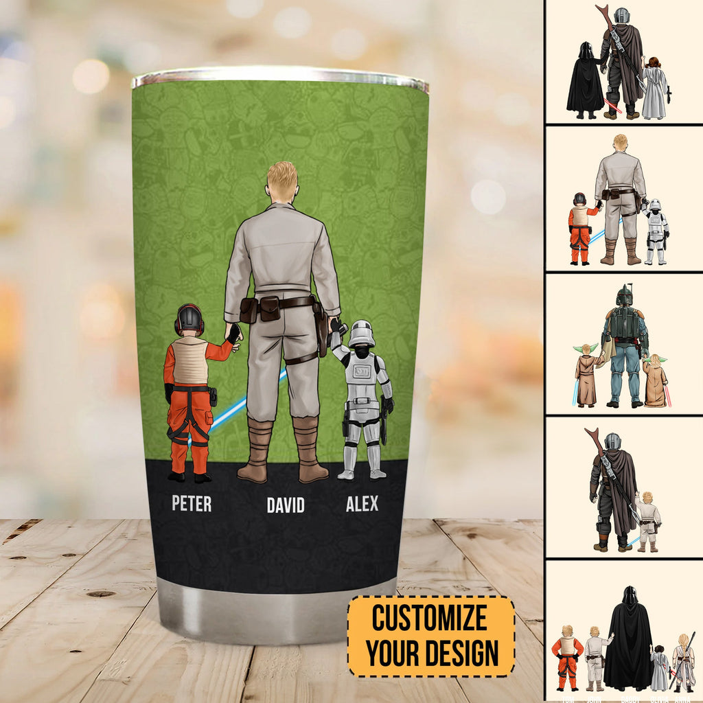 Personalized Jedi Master Dad Tumbler Custom Name Drinkware Gift
