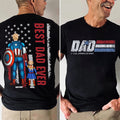 Personalized Superhero T-Shirt Best Dad Ever Gift for Dad Cotton Apparel GradoCreations