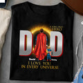 Personalized Superhero Dad T-Shirt Gift for Father's Day Cotton Apparel GradoCreations