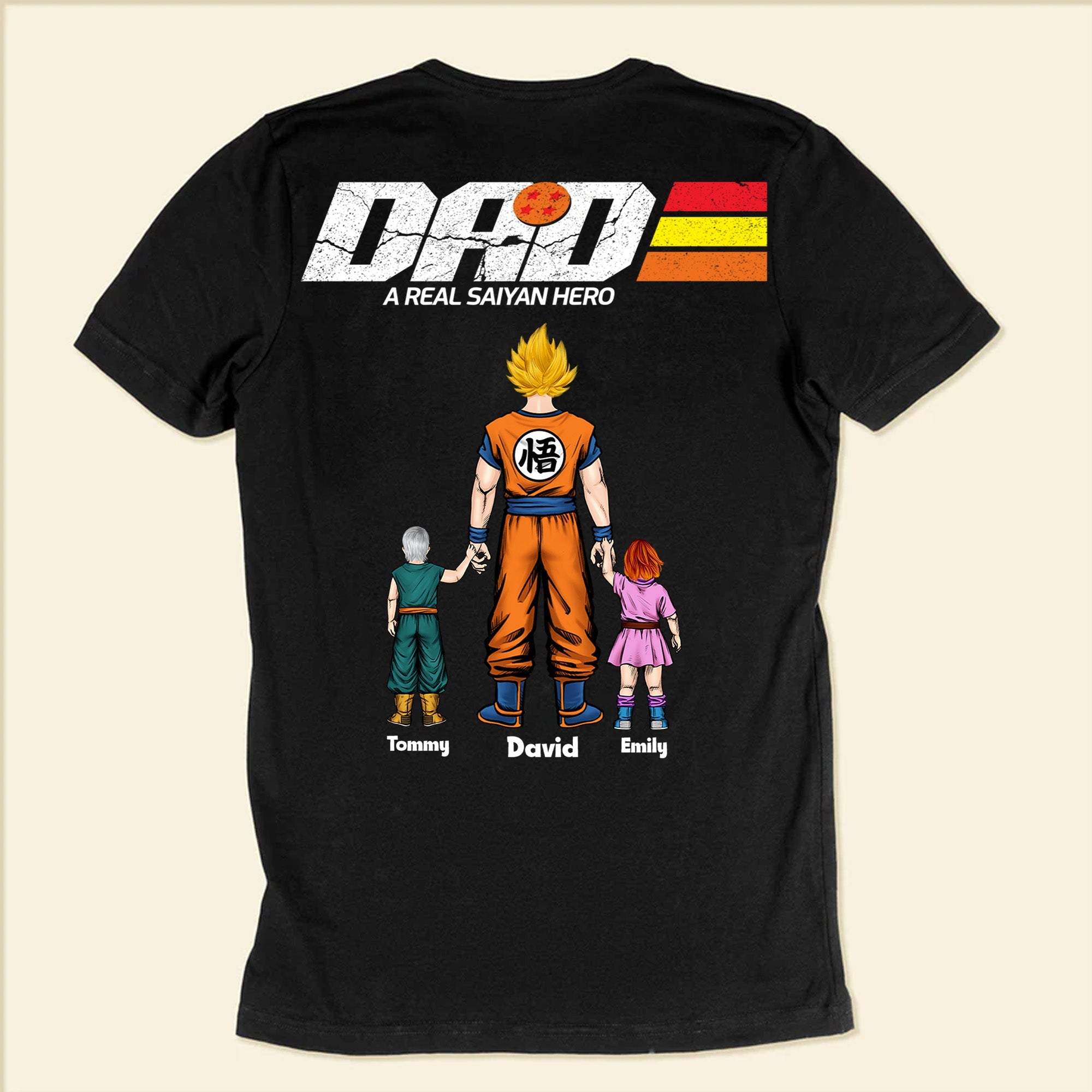 Personalized Dragon Ball Z Dad Shirt Custom Name Gift for Father's Day Cotton Apparel GradoCreations
