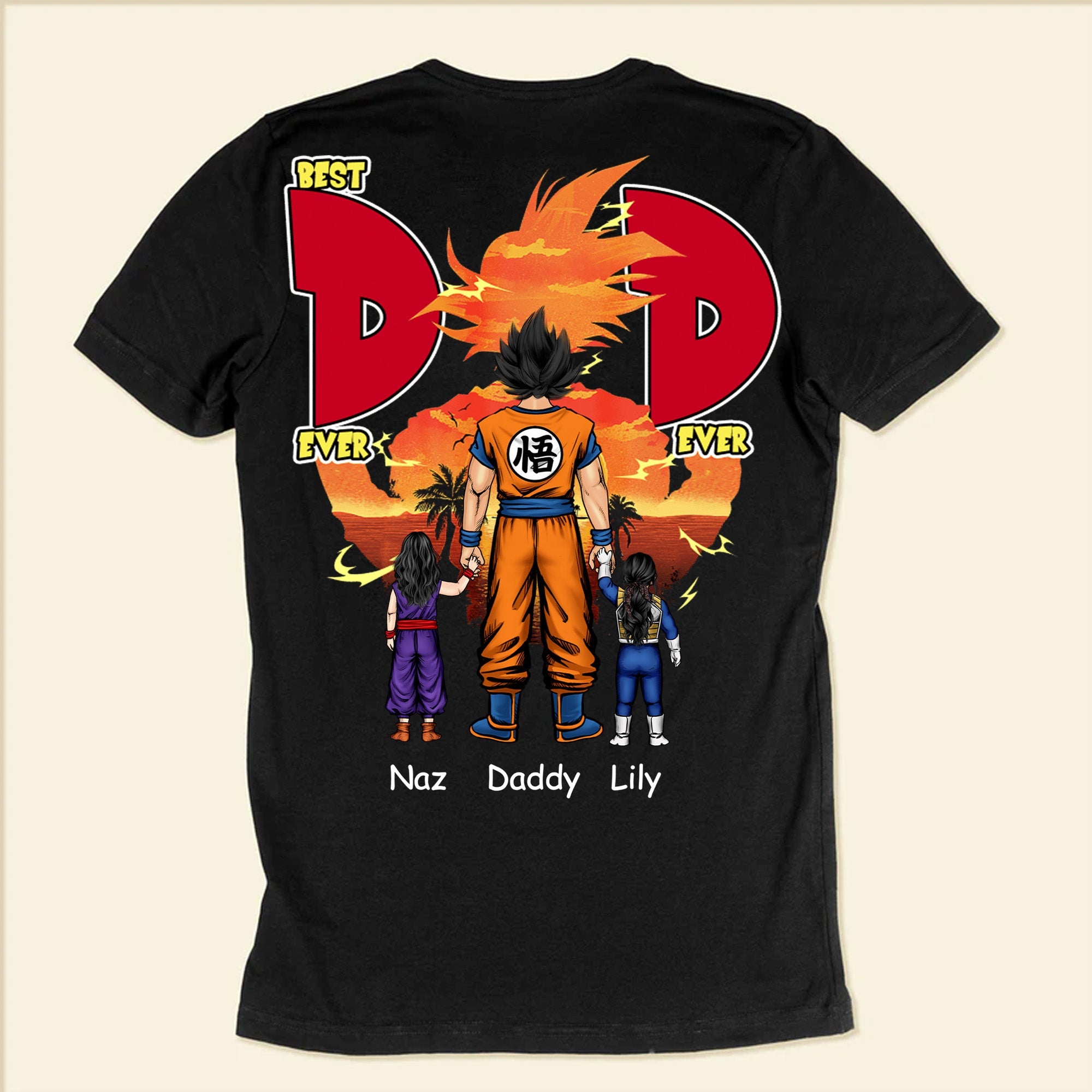 Personalized Best Dad Ever T-Shirt Custom Name Gift for Dad