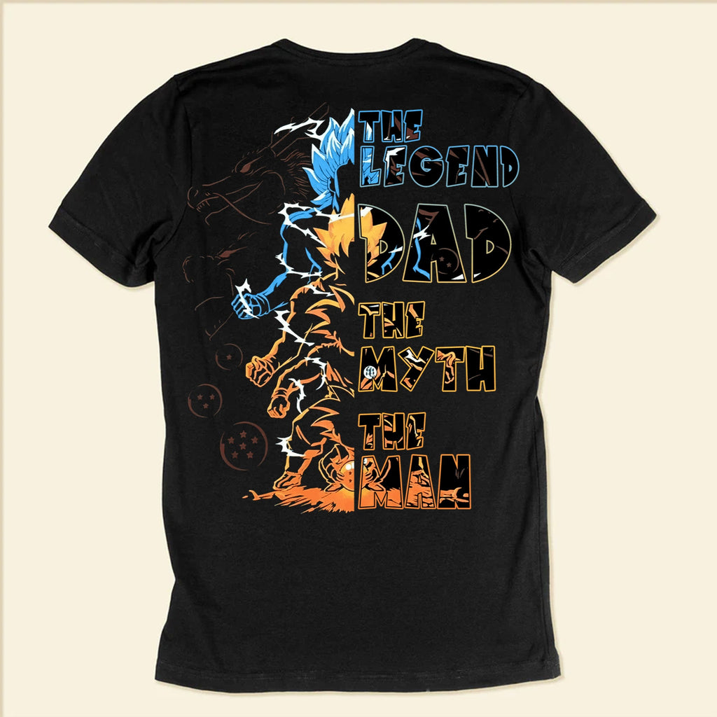 Personalized Dad Hero Shirt with Custom Names for Father's Day Gift Cotton Apparel GradoCreations