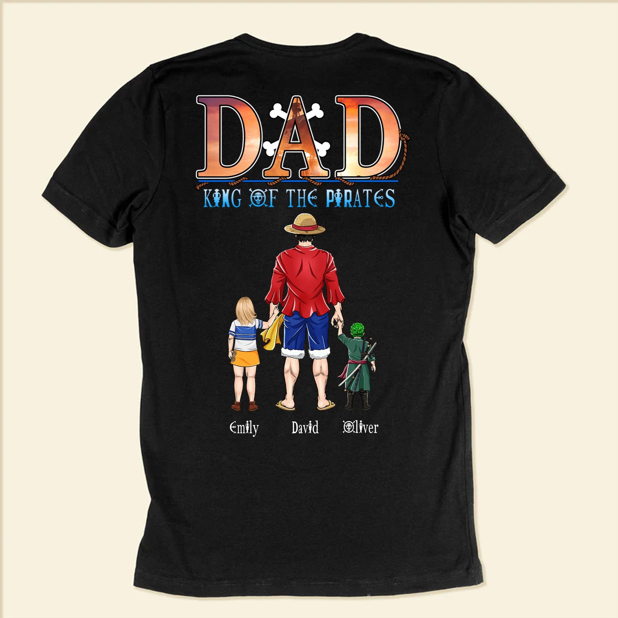 Personalized Cotton Shirt for Dad King of the Pirates Gift Cotton Apparel GradoCreations