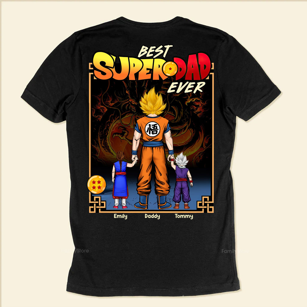 Personalized Best Super Dad Ever Shirt Gift for Dad