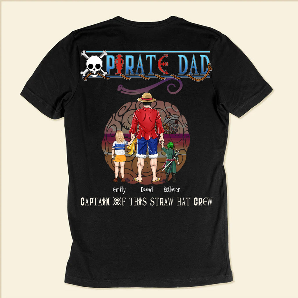 Personalized Pirate Dad Shirt Best Dad Ever Gift for Father's Day Cotton Apparel GradoCreations
