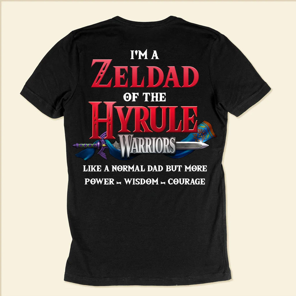 Personalized Gaming Dad Shirt Hyrule Warriors Gift for Father's Day Cotton Apparel GradoCreations