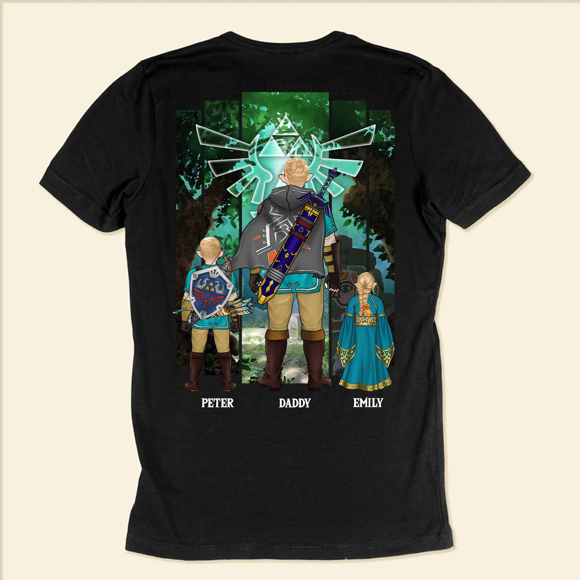 Personalized Adventure Shirt for Dad - Zelda Theme Father's Day Gift Cotton Apparel GradoCreations