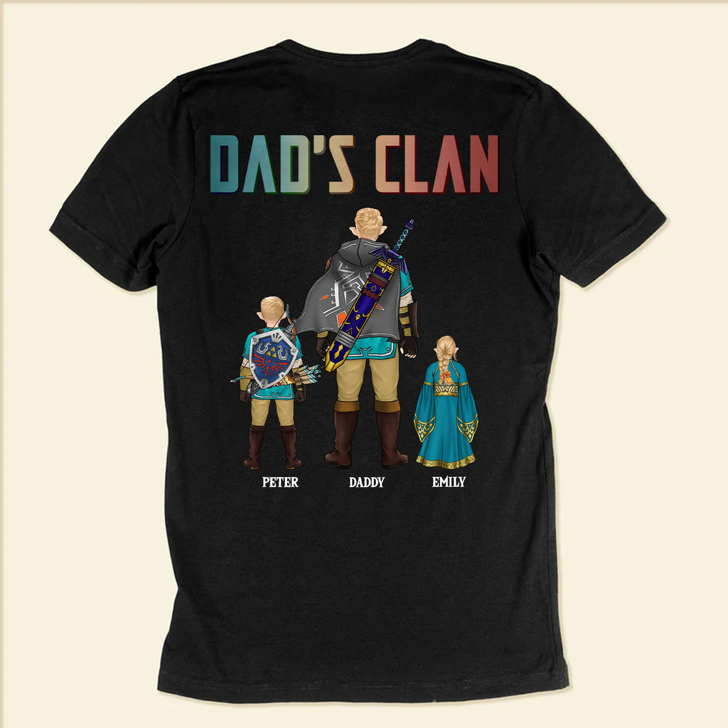 Personalized Father's Day Shirt for Dad with Zelda Design Cotton Apparel GradoCreations