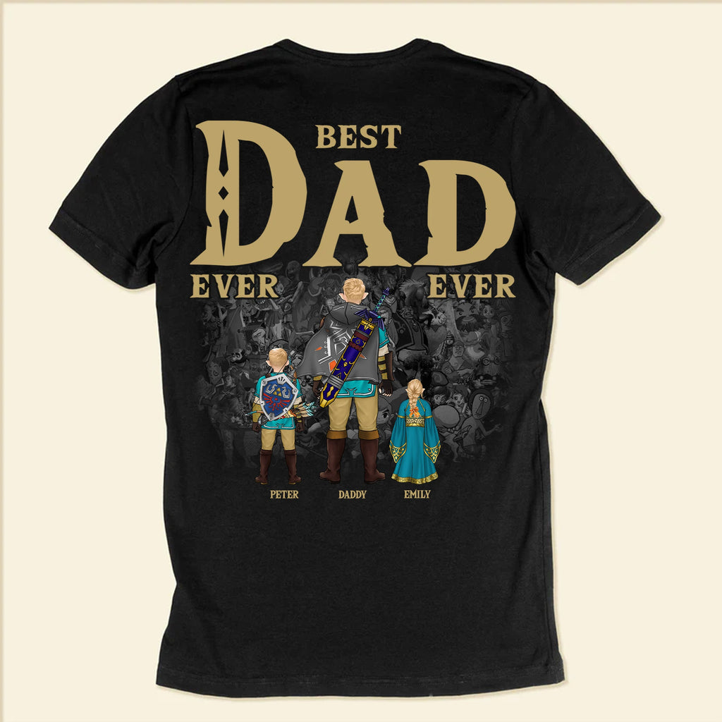 Personalized Legend of Zelda Dad Shirt Gift for Father's Day Cotton Apparel GradoCreations