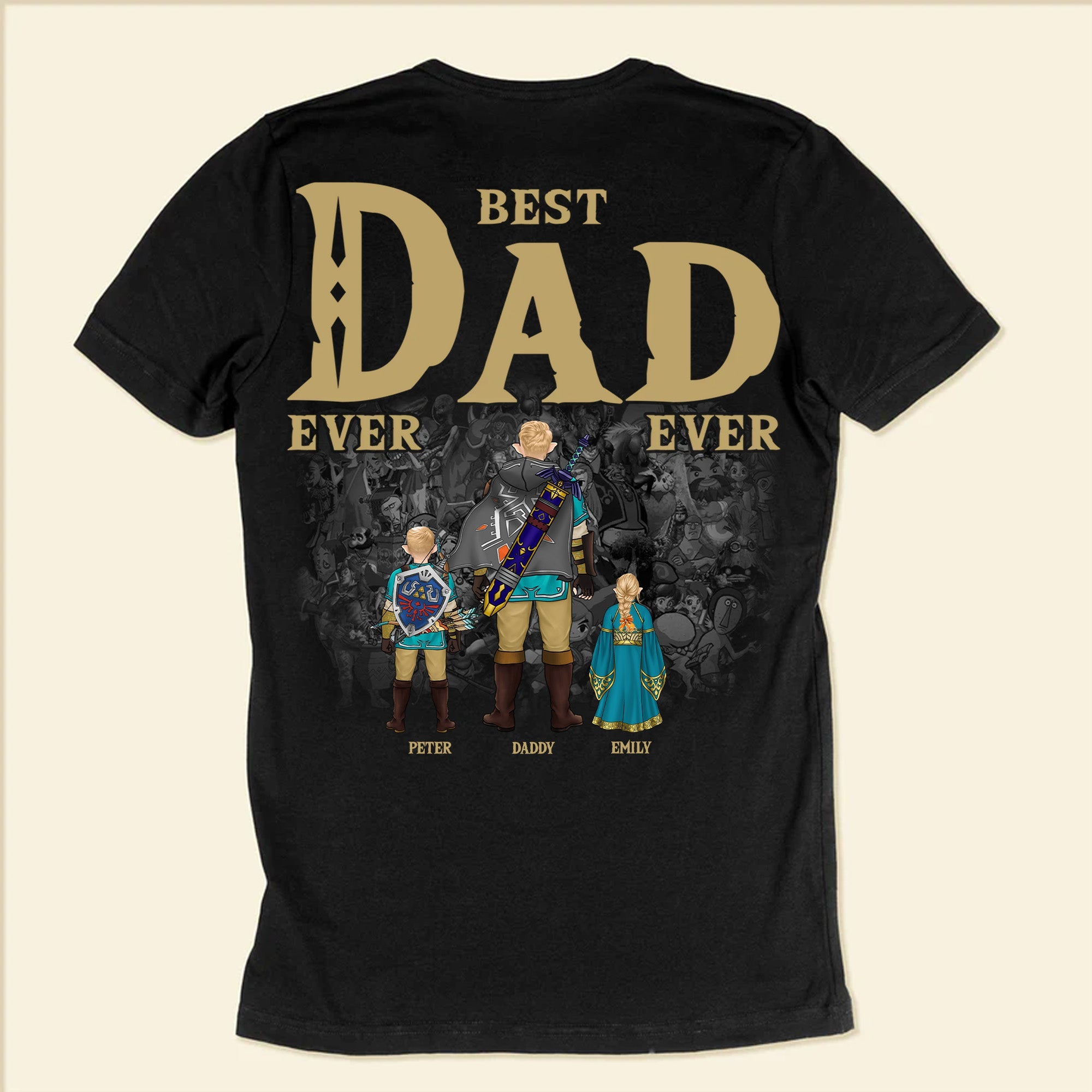Personalized Legend of Zelda Dad Shirt Gift for Father's Day Cotton Apparel GradoCreations