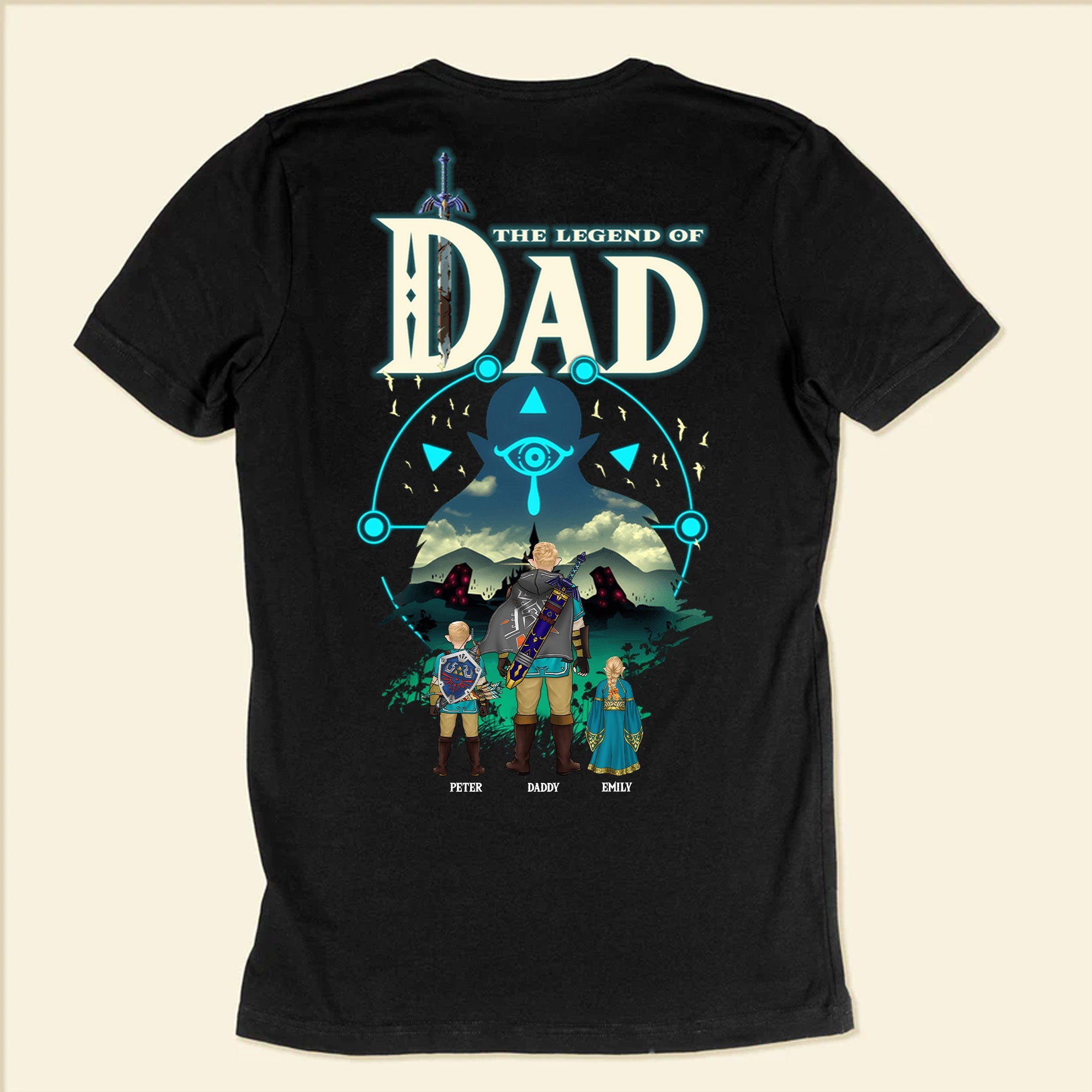 Personalized Dad Shirt As Powerful As Ganon - Father's Day Gift Cotton Apparel GradoCreations