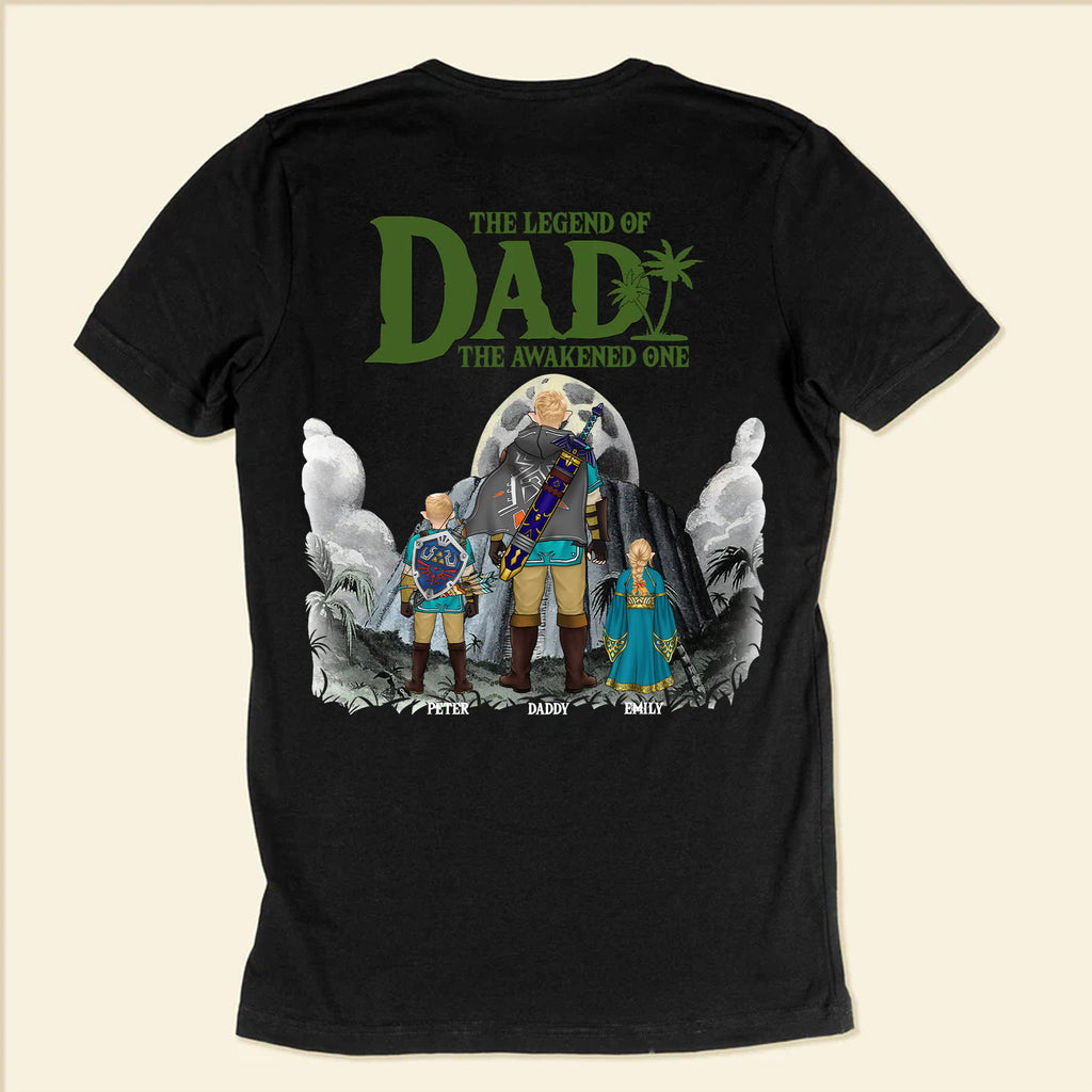 Personalized Legend of Zelda Dad Shirt Custom Gift for Father's Day Cotton Apparel GradoCreations
