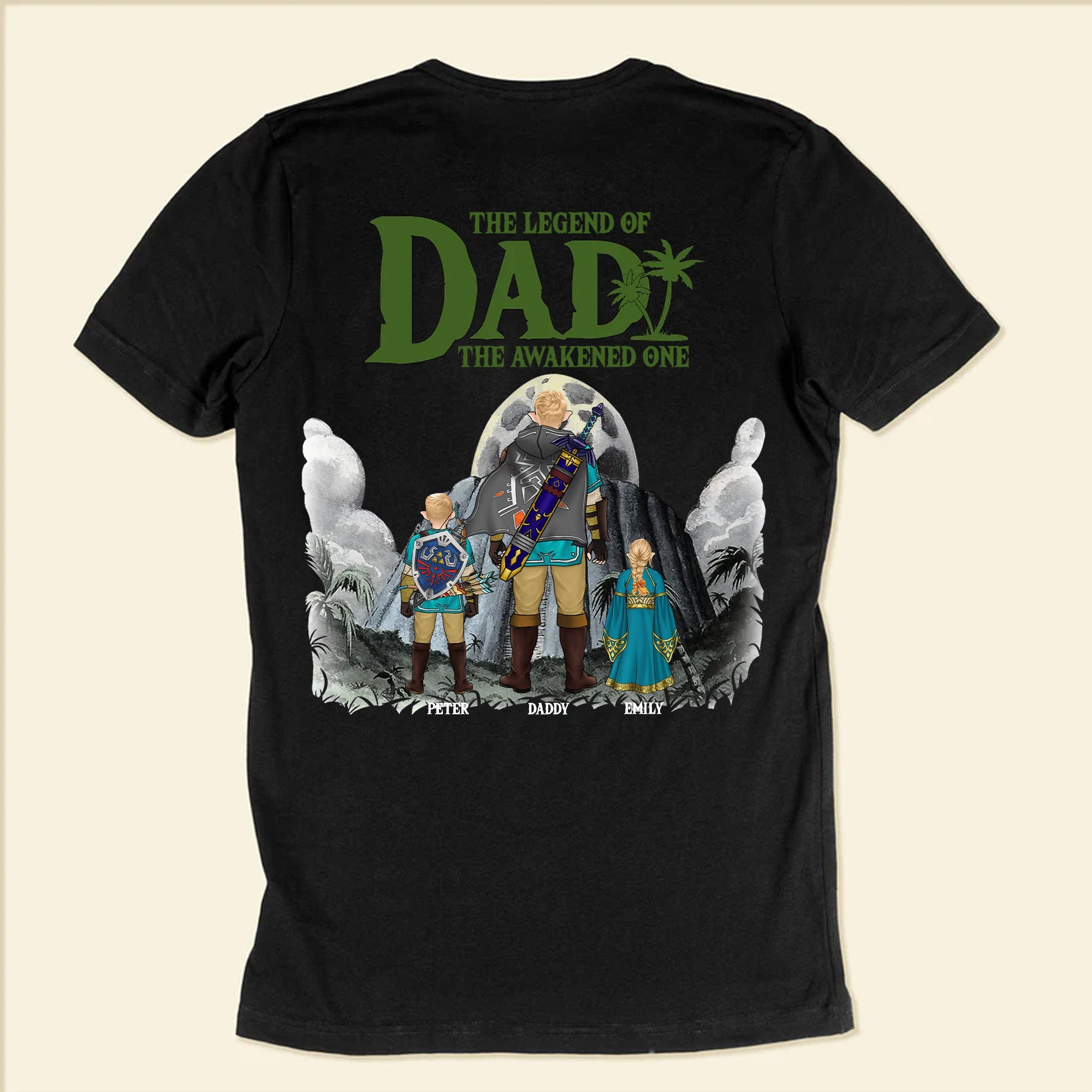 Personalized Legend of Zelda Dad Shirt Custom Gift for Father's Day Cotton Apparel GradoCreations