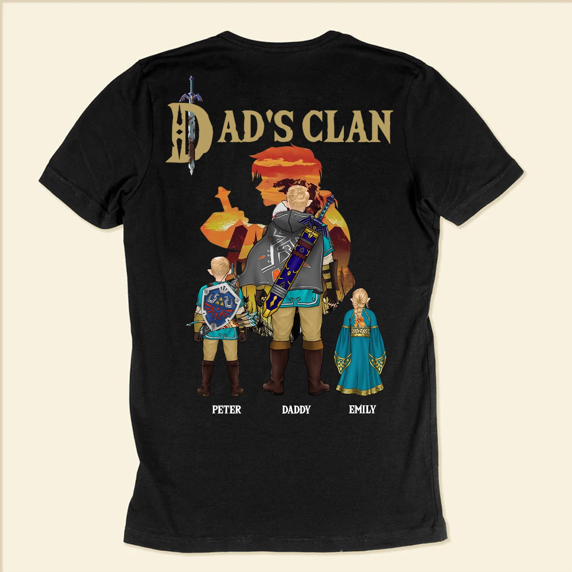 Personalized The Legend of Zelda Shirt Gift for Dad - Father's Day Apparel Cotton Apparel GradoCreations