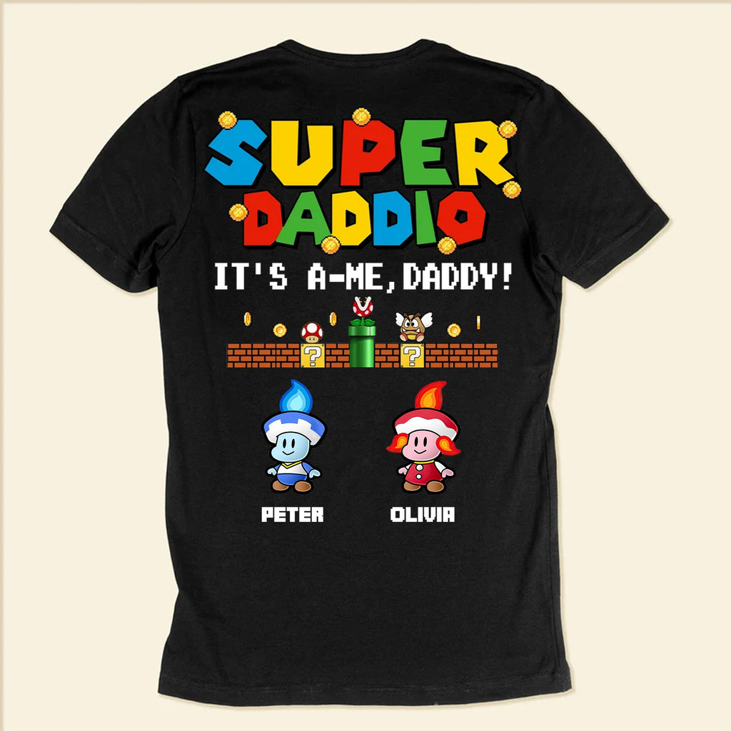 Personalized Super Daddio T-Shirt for Dad | Funny Father's Day Gift Cotton Apparel GradoCreations