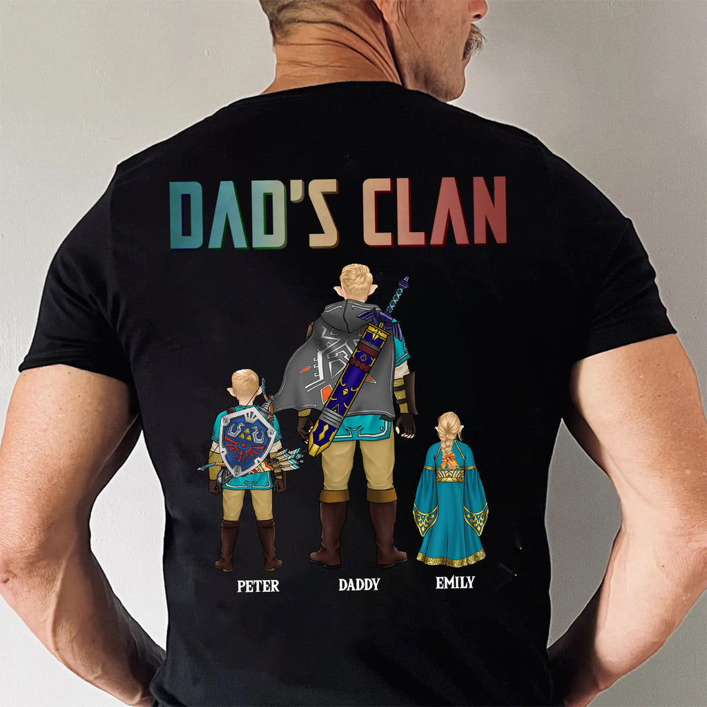 Personalized Father's Day Shirt for Dad with Zelda Design Cotton Apparel GradoCreations
