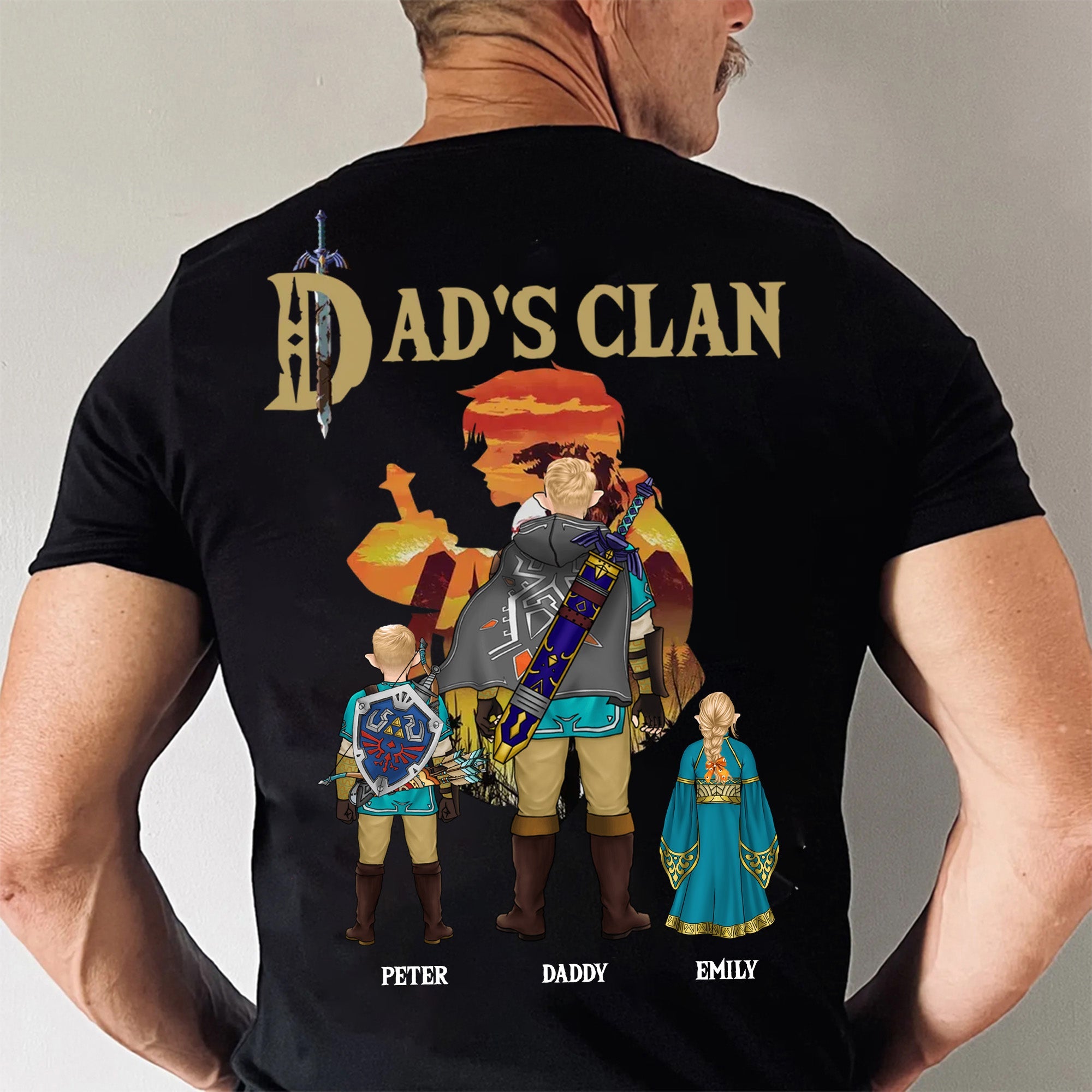 Personalized The Legend of Zelda Shirt Gift for Dad - Father's Day Apparel Cotton Apparel GradoCreations