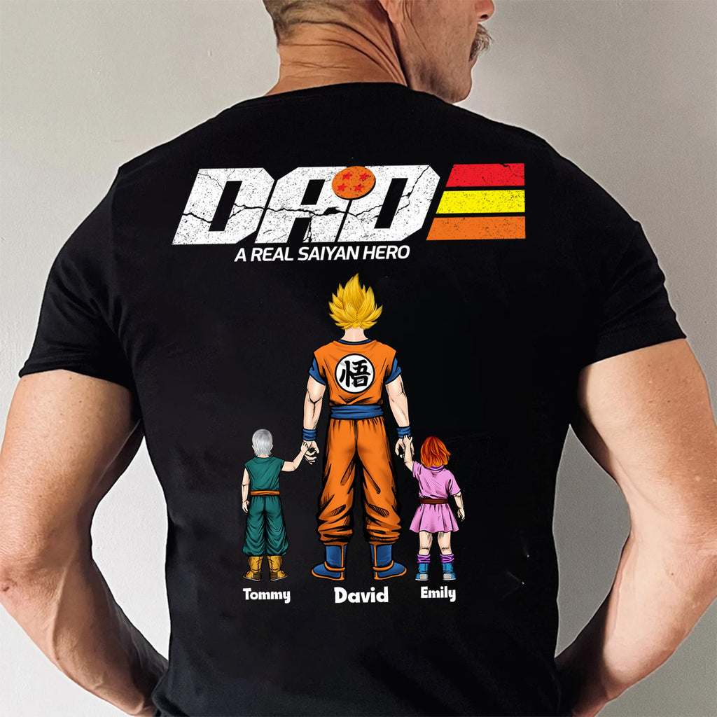 Personalized Dragon Ball Z Dad Shirt Custom Name Gift for Father's Day Cotton Apparel GradoCreations