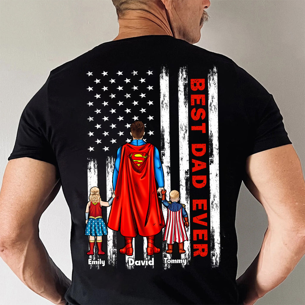 Personalized Superhero Shirt for Dad - Father's Day Gift Cotton Apparel GradoCreations