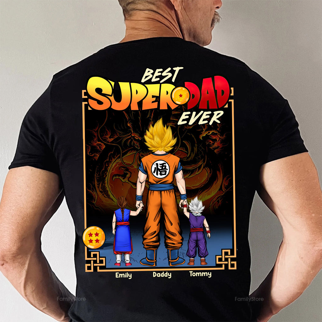 Personalized Best Super Dad Ever Shirt Gift for Dad