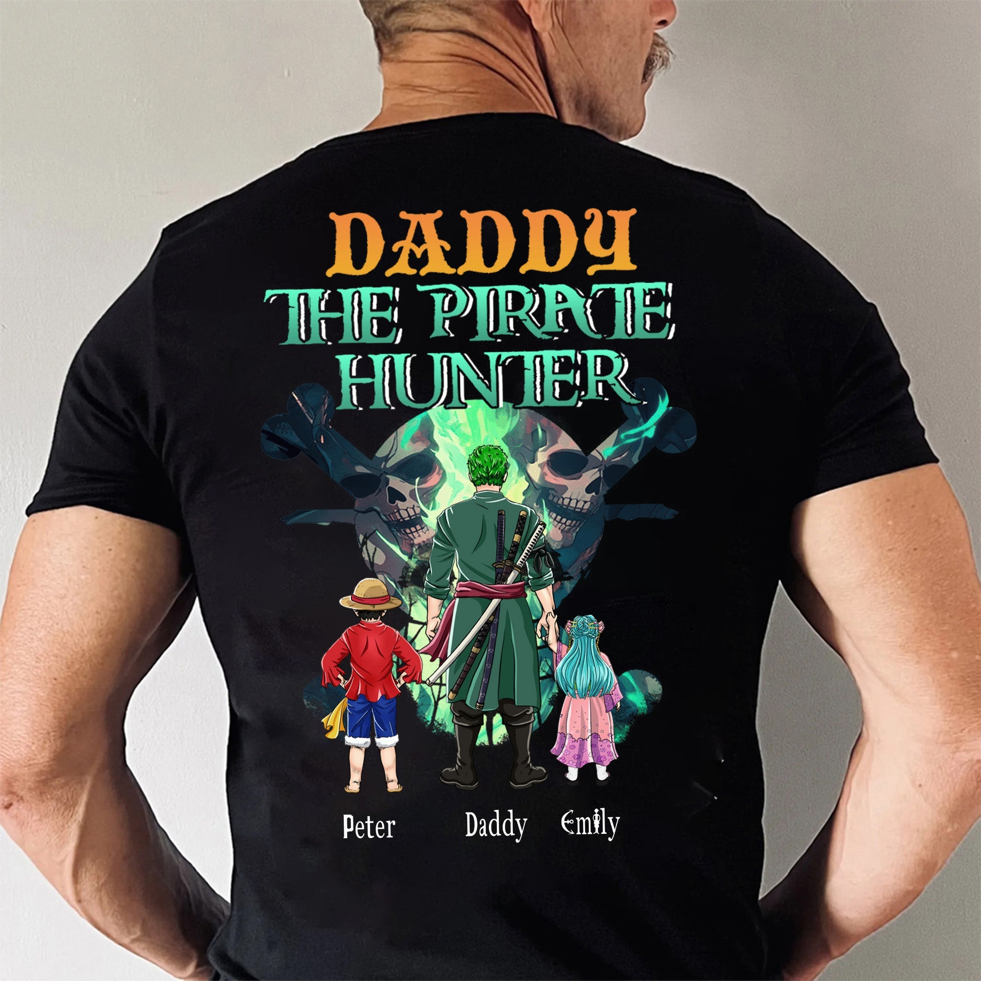 Personalized Pirate Hunter Shirt for Dad | Custom Name Gift Cotton Apparel GradoCreations
