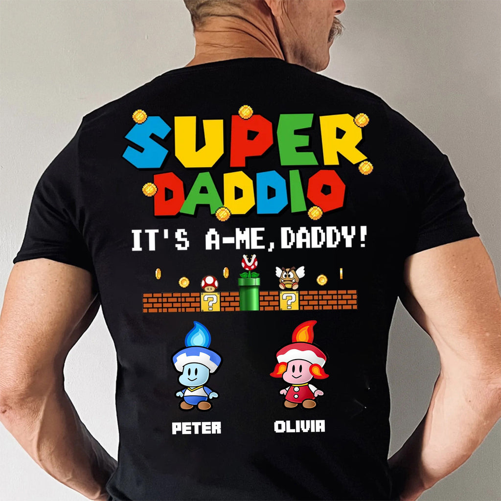 Personalized Super Daddio T-Shirt for Dad | Funny Father's Day Gift Cotton Apparel GradoCreations