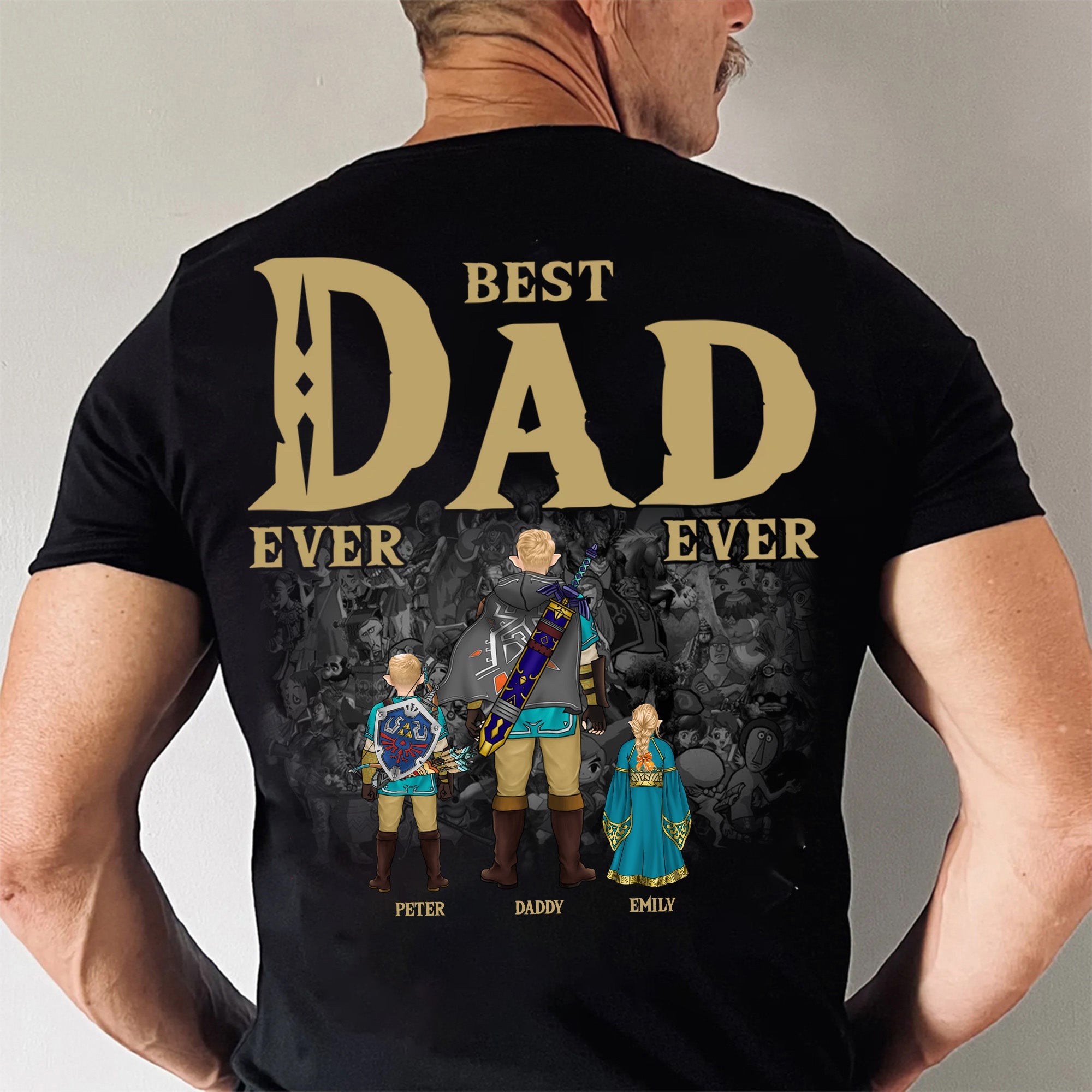 Personalized Legend of Zelda Dad Shirt Gift for Father's Day Cotton Apparel GradoCreations