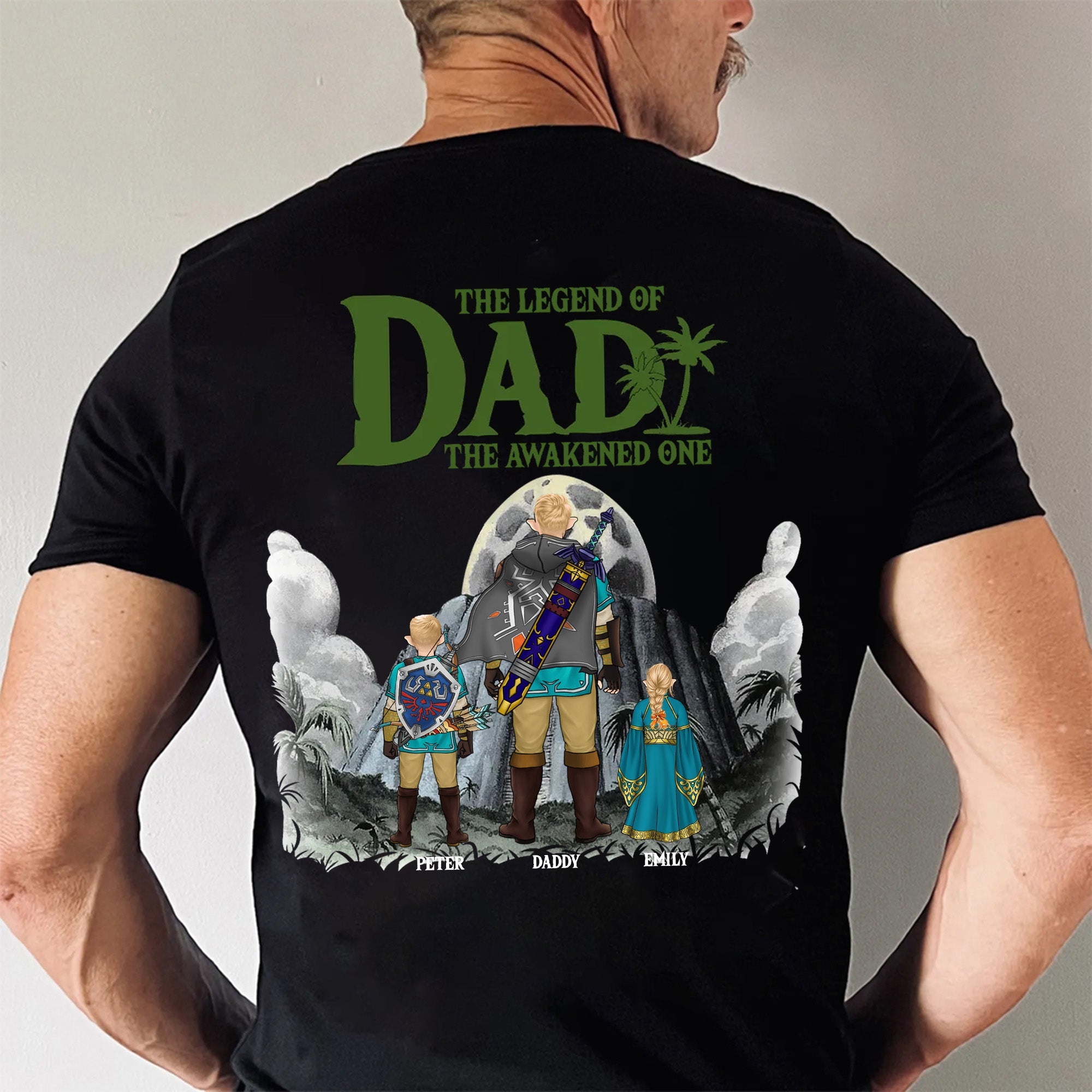 Personalized Legend of Zelda Dad Shirt Custom Gift for Father's Day Cotton Apparel GradoCreations