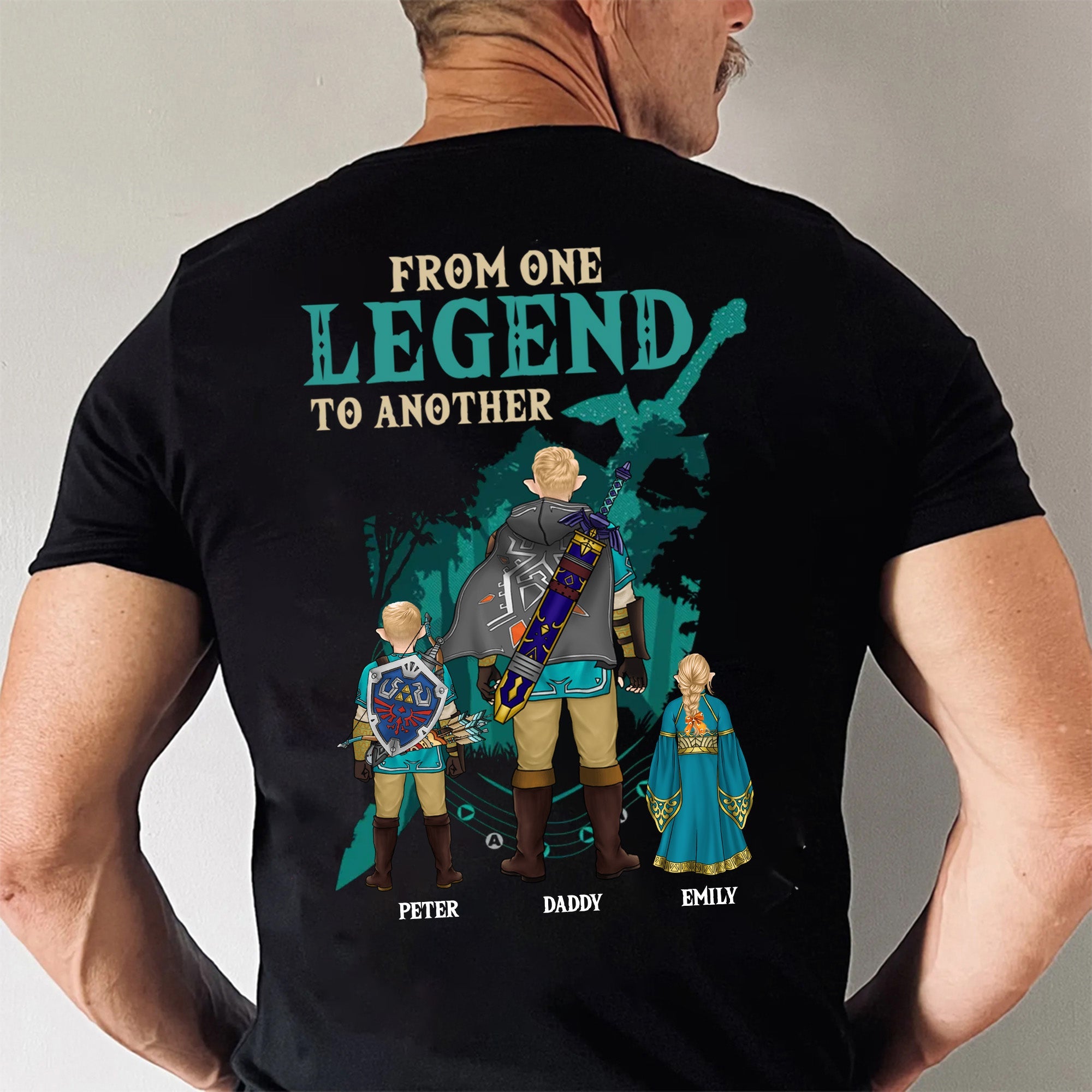 Personalized Legend Zelda Shirt Gift for Dad or Husband Cotton Apparel GradoCreations
