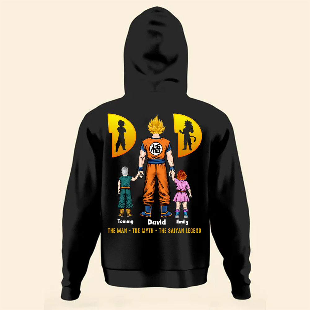Personalized Cartoon Dad T-Shirt Gift for Father's Day - Cotton Apparel Cotton Apparel GradoCreations