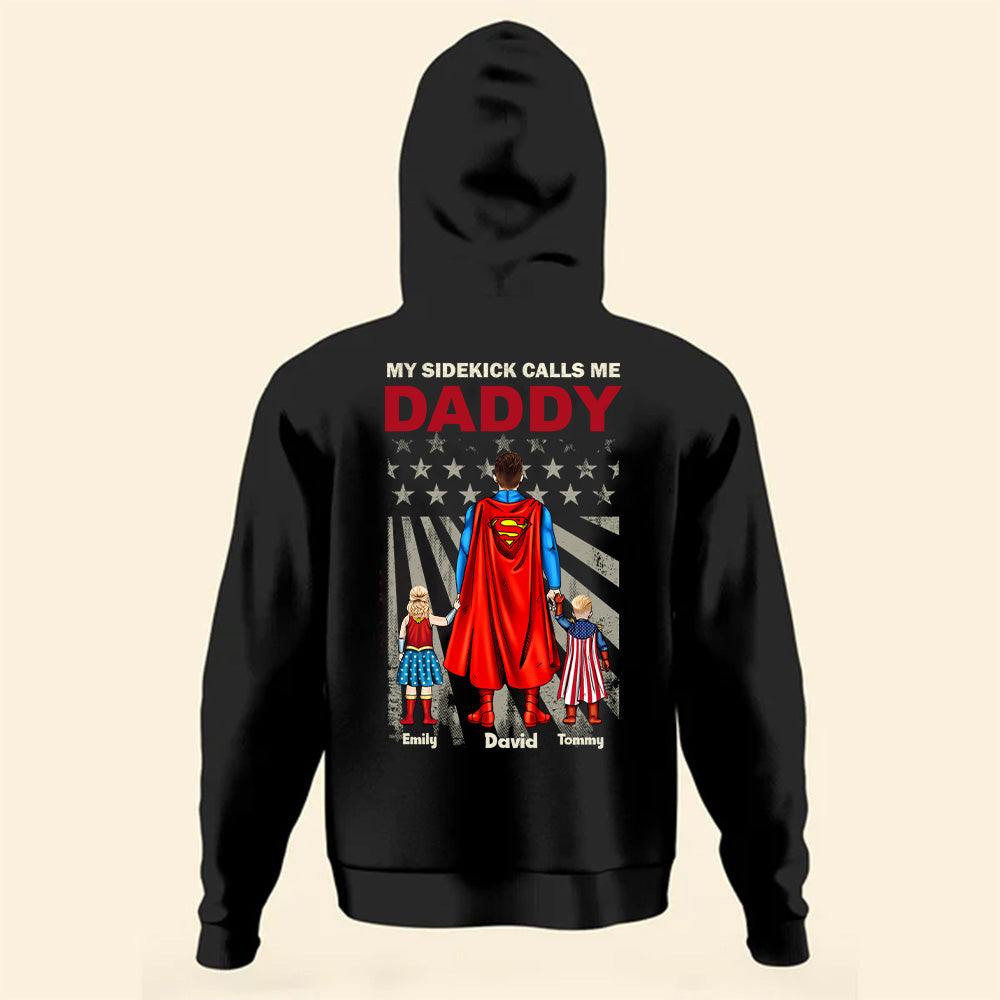 Personalized Superhero Daddy T-Shirt Custom Family Gift Cotton Apparel GradoCreations