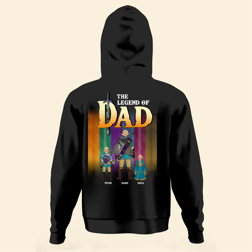 Personalized Legend of Dad T-Shirt Custom Name Gift for Father's Day Cotton Apparel GradoCreations