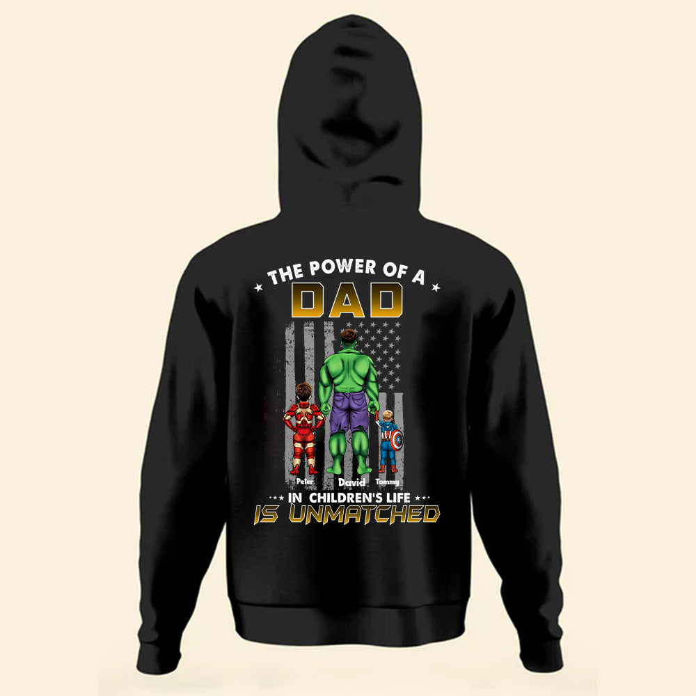 Personalized Superhero Dad T-Shirt Gift for Father's Day Cotton Apparel GradoCreations
