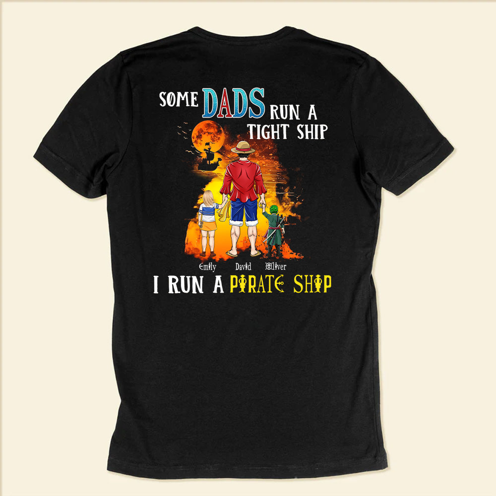 Personalized Pirate T-Shirt Gift for Dad Custom Name Father's Day Cotton Apparel GradoCreations
