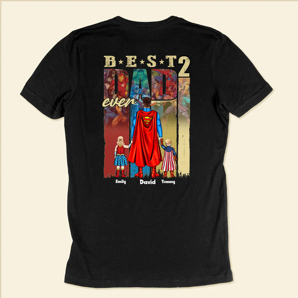 Personalized Superhero T-Shirt Gift for Dad | Father's Day Cotton Apparel GradoCreations