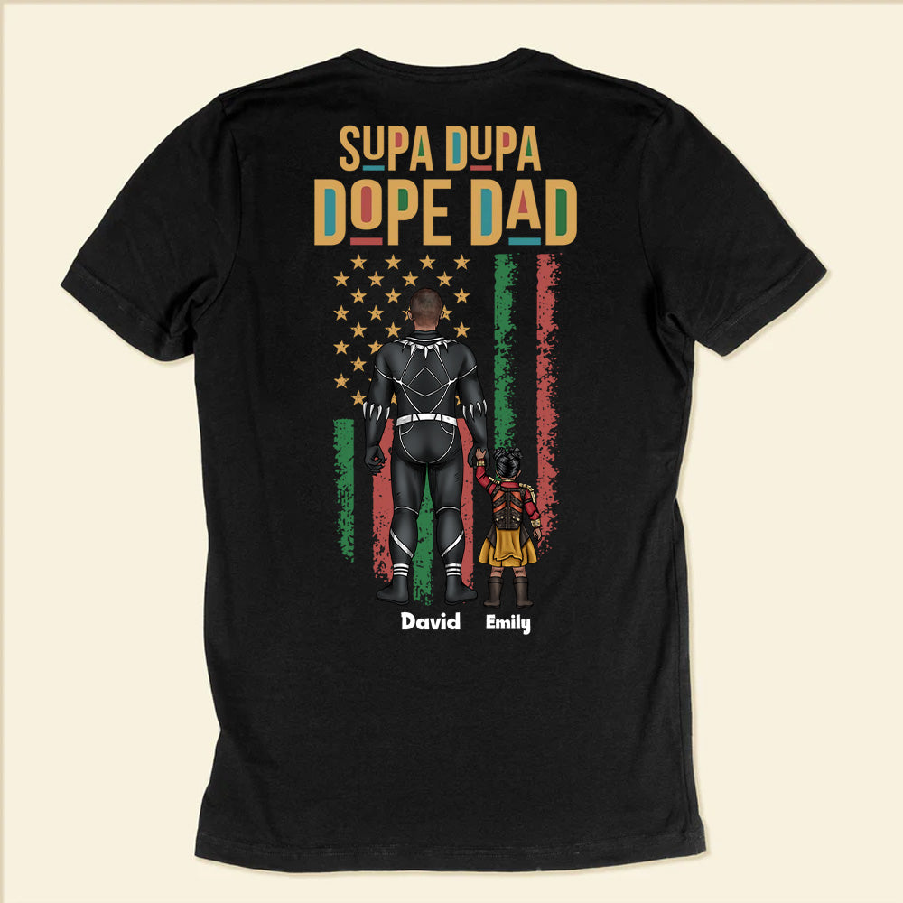 Personalized Supa Dupa Dope Dad T-Shirt Custom Gift for Dad Cotton Apparel GradoCreations