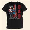 Personalized Superhero Dad T-Shirt Custom Family Names Gift for Dad Cotton Apparel GradoCreations
