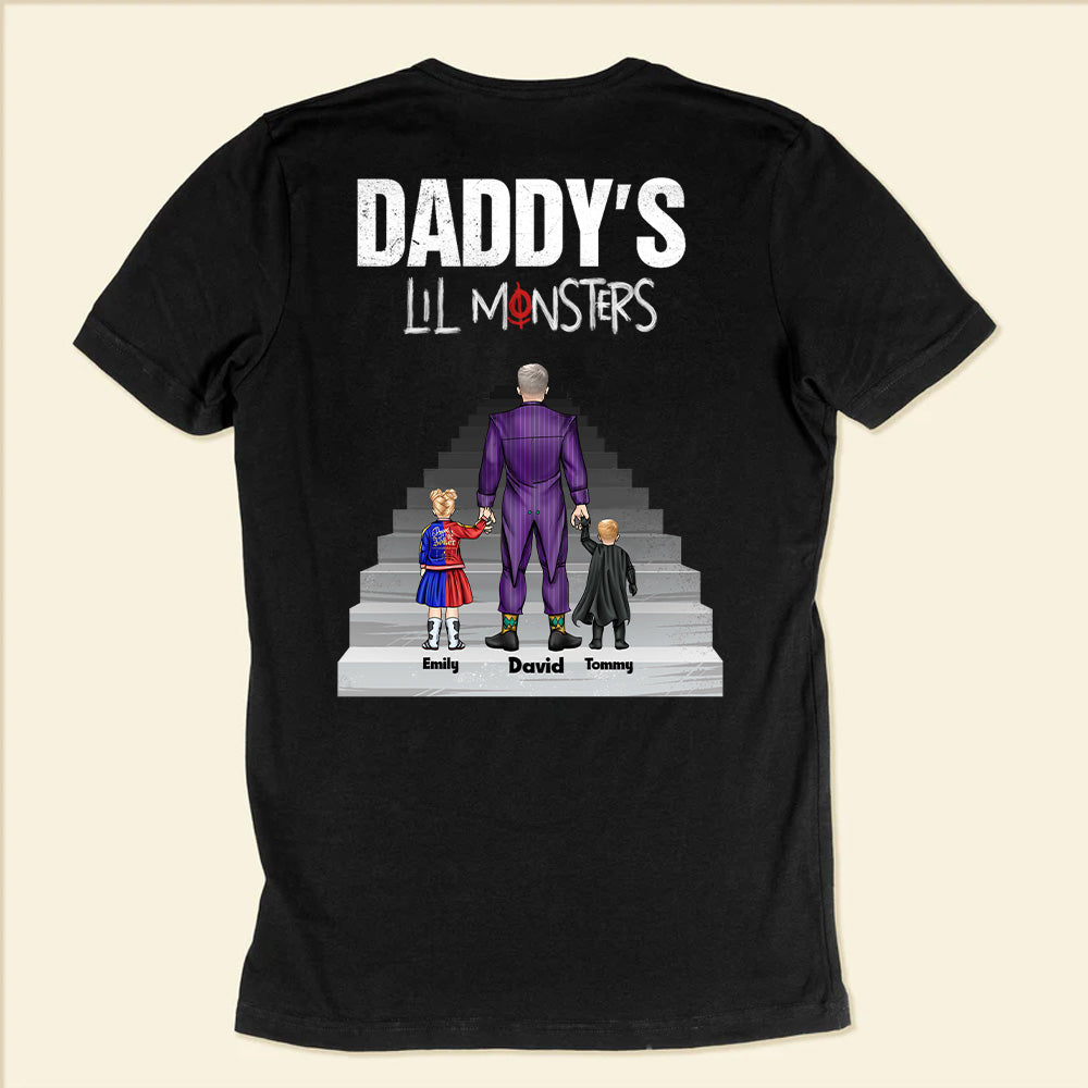 Personalized Daddy's Lil Monsters T-Shirt Gift for Father's Day Cotton Apparel GradoCreations